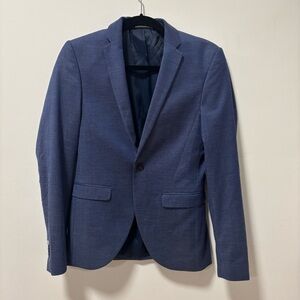 DEVRED Blue Navy Blazer Jacket Mens Size 46 Slim Fit